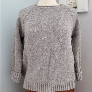 LL Bean Gray Lambswool Sweater